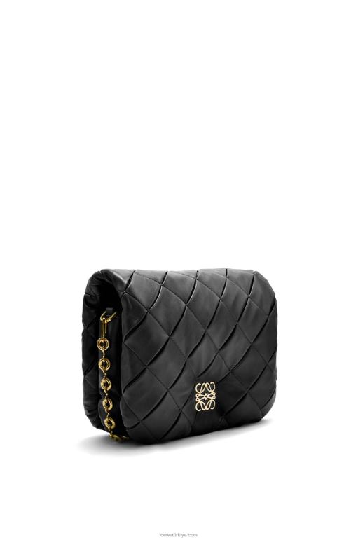 Loewe pilili parlak napa kuzu postu içinde kirpi goya 02600384 kadınlar siyah