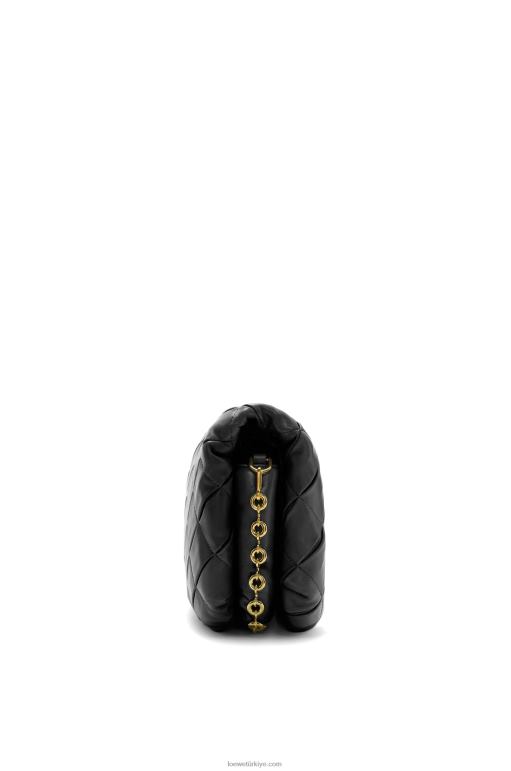 Loewe pilili parlak napa kuzu postu içinde kirpi goya 02600384 kadınlar siyah