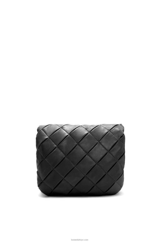Loewe pilili parlak napa kuzu postu içinde kirpi goya 02600384 kadınlar siyah