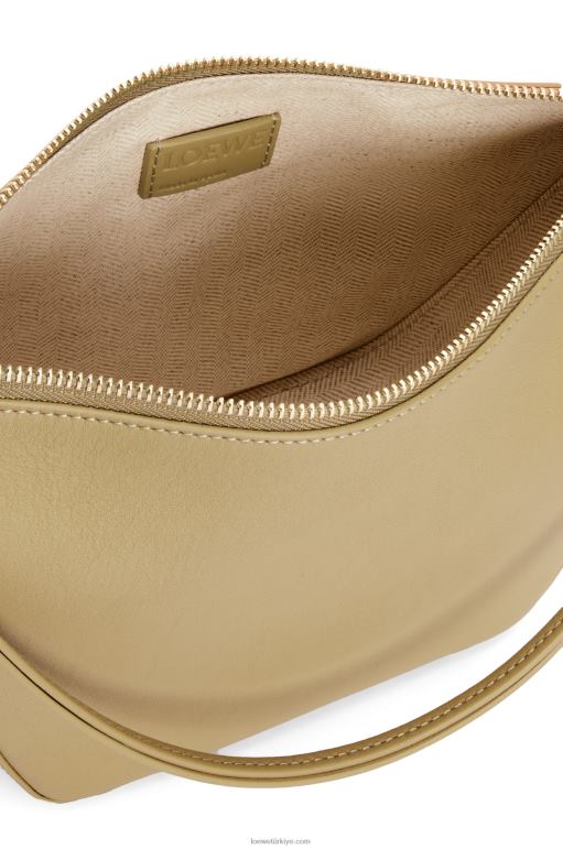 Loewe klasik dana derisinde mini hamak berduş çantası 02600325 kadınlar kil yeşili