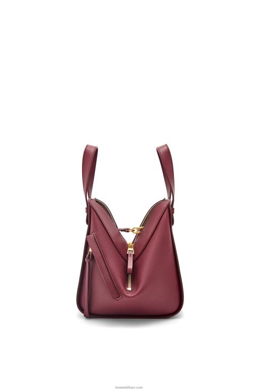 Loewe klasik dana derisinden hamak kompakt çanta 02600340 kadınlar yabani çilek