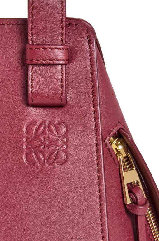Loewe klasik dana derisinden hamak kompakt çanta 02600340 kadınlar yabani çilek