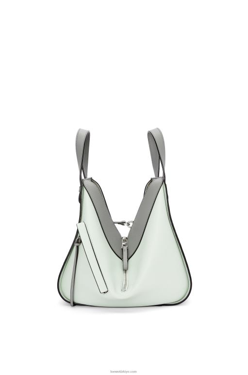 Loewe klasik dana derisinden küçük hamak çanta 02600433 kadınlar kül grisi/açık seladonlar