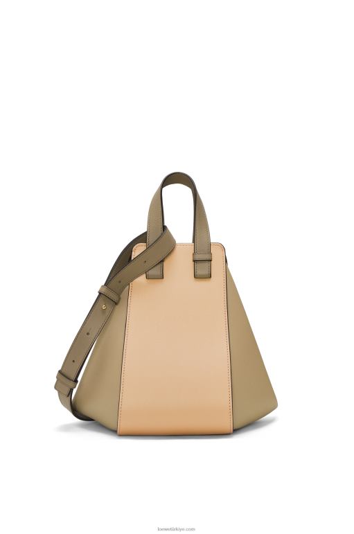 Loewe klasik dana derisinden küçük hamak çanta 02600440 kadınlar kil yeşili/tozlu bej