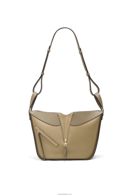 Loewe klasik dana derisinden küçük hamak çanta 02600440 kadınlar kil yeşili/tozlu bej