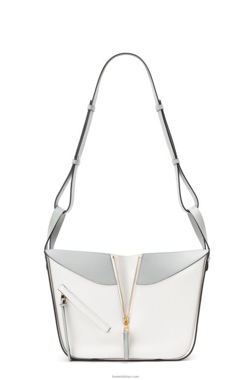 Loewe klasik dana derisinden küçük hamak çanta 02600514 kadınlar kül grisi/mermer yeşili