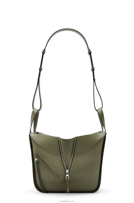 Loewe klasik dana derisinden küçük hamak çanta 02600524 kadınlar avokado yeşili