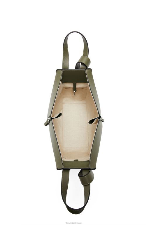 Loewe klasik dana derisinden küçük hamak çanta 02600524 kadınlar avokado yeşili