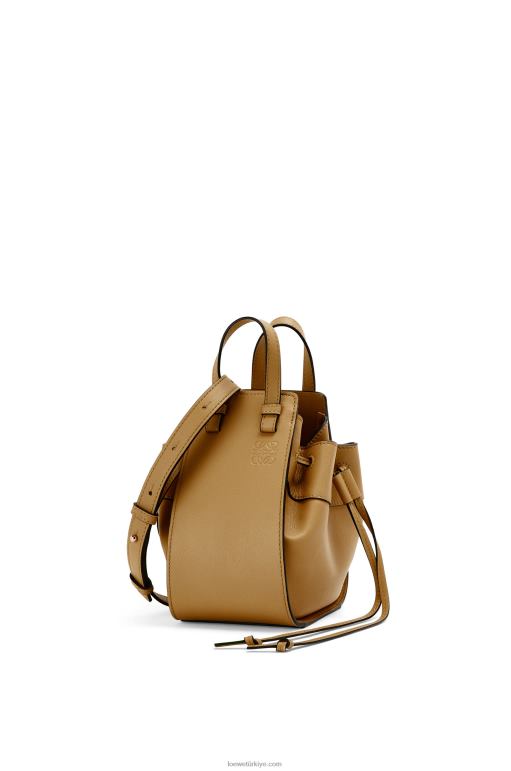 Loewe klasik dana derisinden mini hamak büzme ipi 02600243 kadınlar hardal yeşili