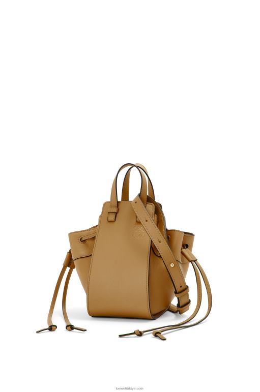 Loewe klasik dana derisinden mini hamak büzme ipi 02600243 kadınlar hardal yeşili