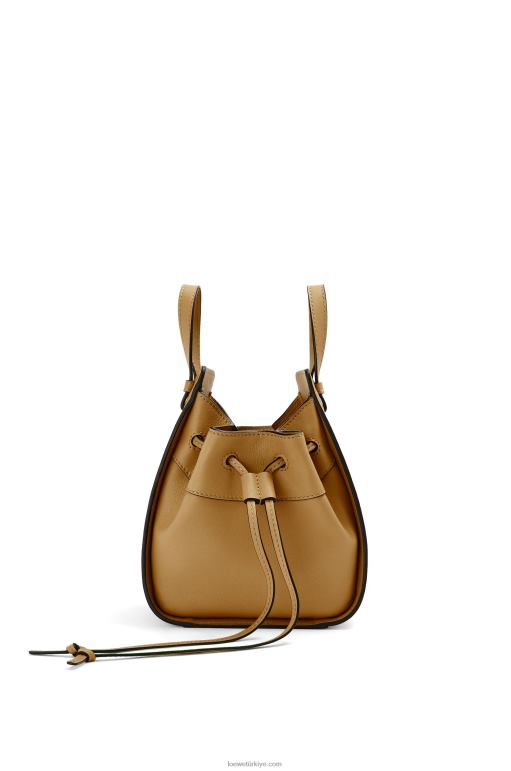 Loewe klasik dana derisinden mini hamak büzme ipi 02600243 kadınlar hardal yeşili