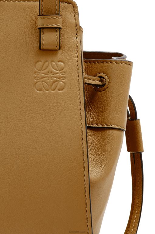 Loewe klasik dana derisinden mini hamak büzme ipi 02600243 kadınlar hardal yeşili