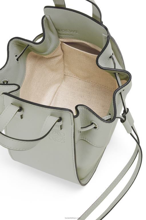 Loewe klasik dana derisinden mini hamak büzme ipi 02600290 kadınlar kül grisi
