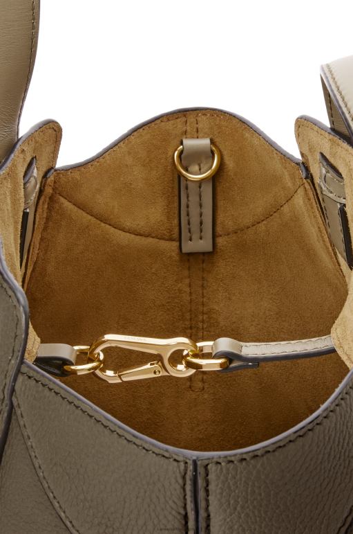 Loewe yumuşak taneli dana derisinden hamak nugget çantası 02600500 kadınlar defne yeşili