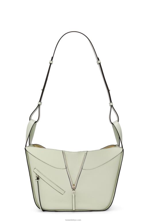 Loewe yumuşak taneli dana derisinden küçük hamak çanta 02600370 kadınlar hafif seladonlar