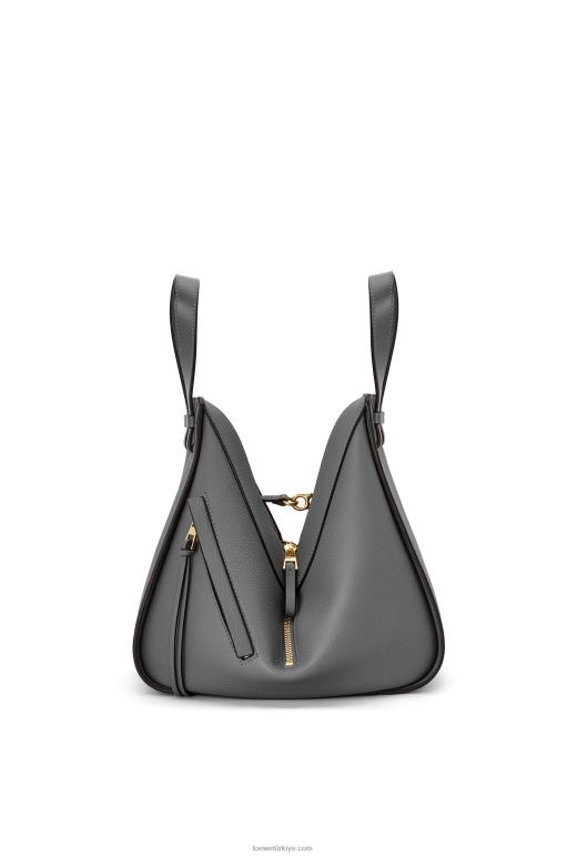 Loewe yumuşak taneli dana derisinden küçük hamak çanta 02600502 kadınlar asfalt grisi