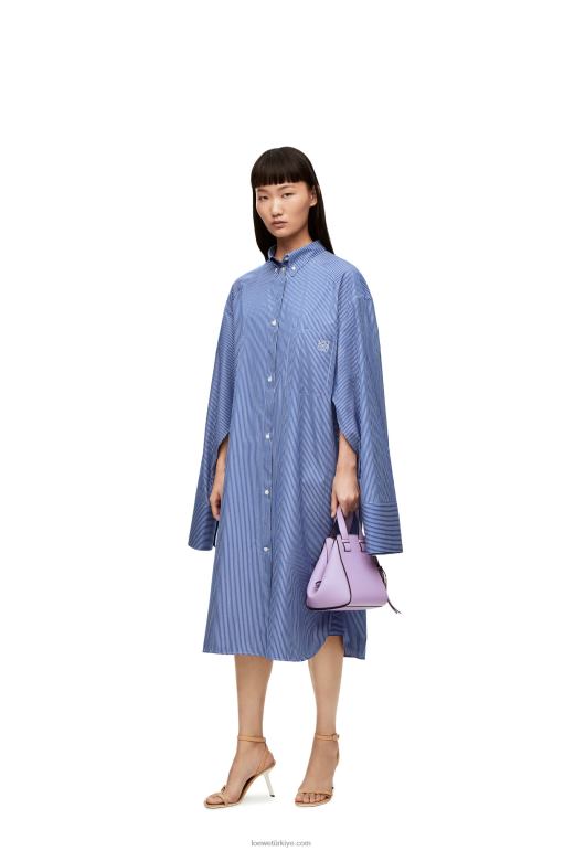 Loewe yumuşak taneli dana derisinden kompakt hamak çantası 02600406 kadınlar açık leylak rengi