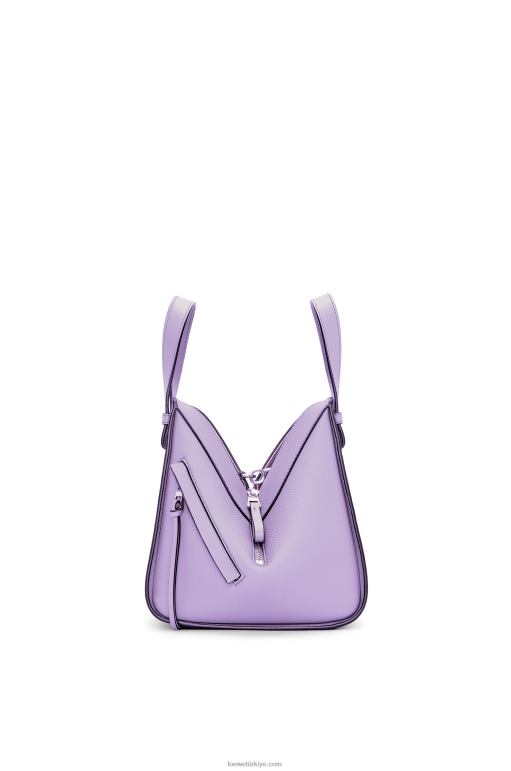 Loewe yumuşak taneli dana derisinden kompakt hamak çantası 02600406 kadınlar açık leylak rengi