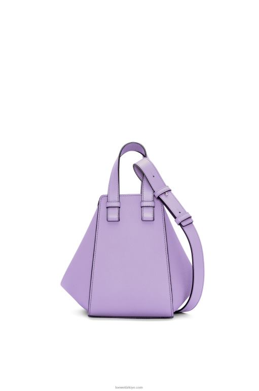 Loewe yumuşak taneli dana derisinden kompakt hamak çantası 02600406 kadınlar açık leylak rengi