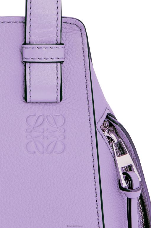 Loewe yumuşak taneli dana derisinden kompakt hamak çantası 02600406 kadınlar açık leylak rengi