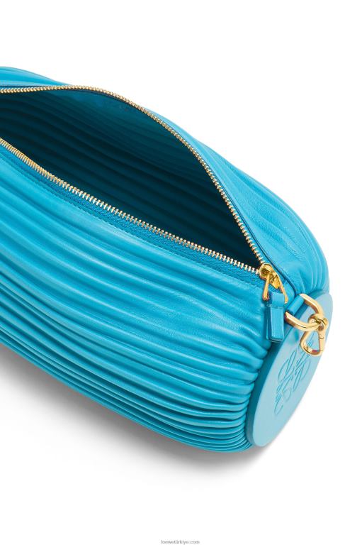Loewe Nappa dana derisinden bileklik kesesi 02600591 kadınlar mavi