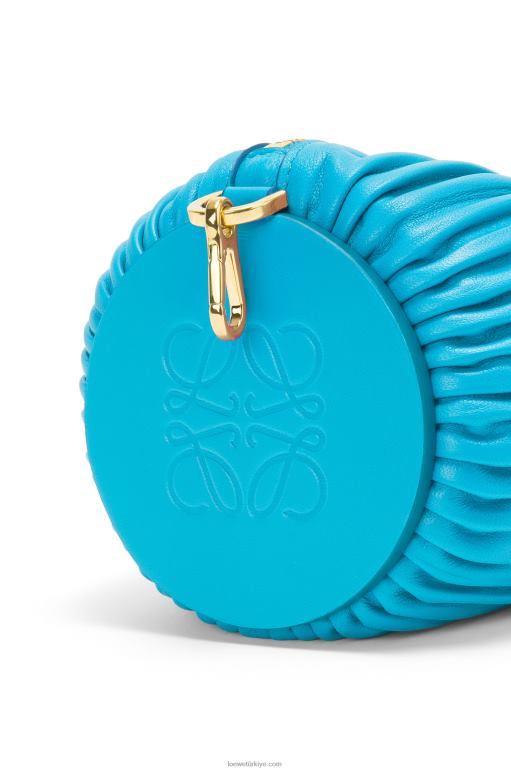 Loewe Nappa dana derisinden bileklik kesesi 02600591 kadınlar mavi
