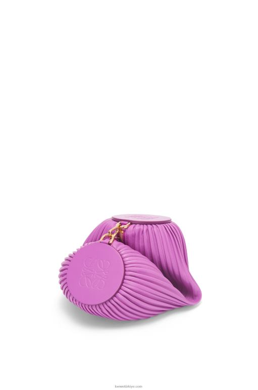 Loewe Nappa dana derisinden bileklik kesesi 02600598 kadınlar parlak mor