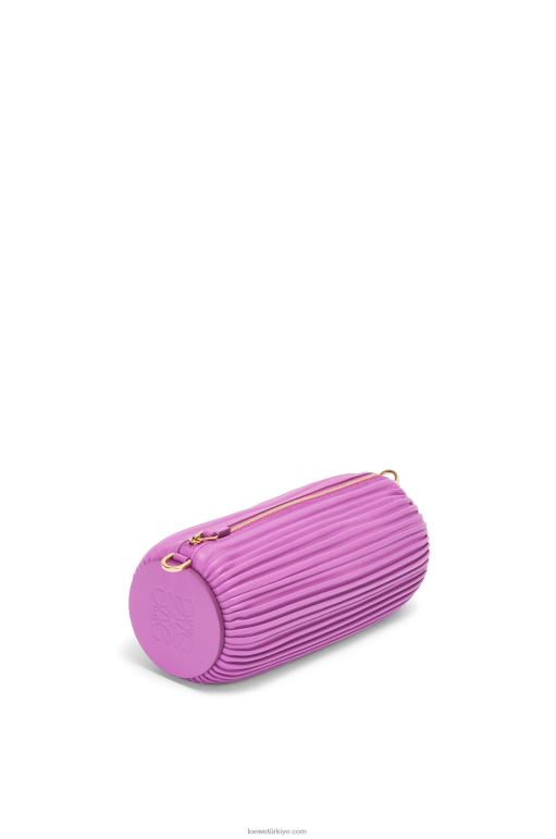 Loewe Nappa dana derisinden bileklik kesesi 02600598 kadınlar parlak mor