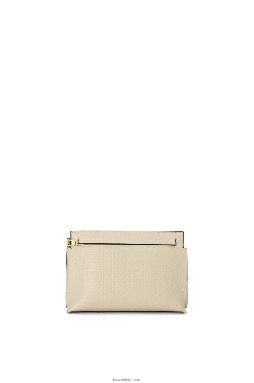 Loewe kabartmalı ipek dana derisinden mini tekrar t kese 02600611 kadınlar hafif yulaf
