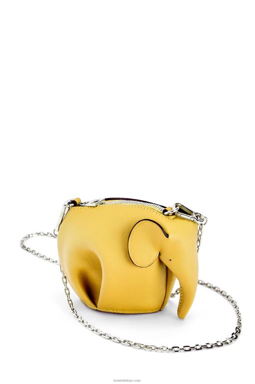 Loewe klasik dana derisinden fil kesesi 02600557 kadınlar sarı