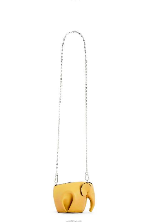 Loewe klasik dana derisinden fil kesesi 02600557 kadınlar sarı