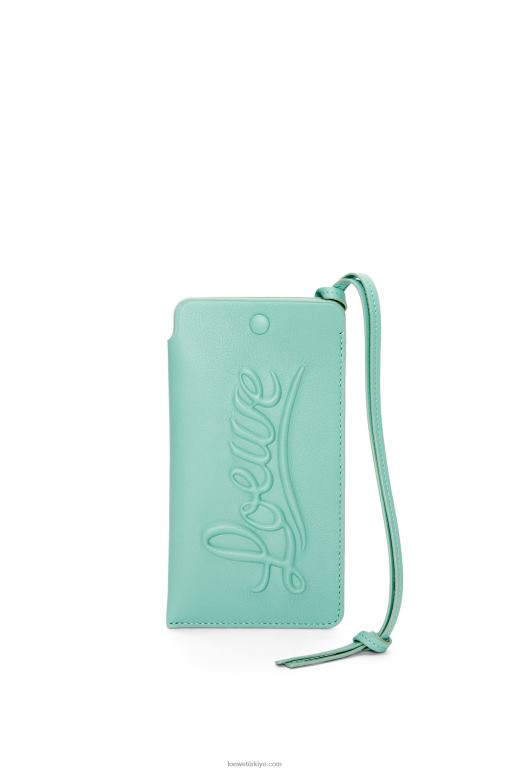 Loewe klasik dana derisinden halka kese 02600594 kadınlar taze nane