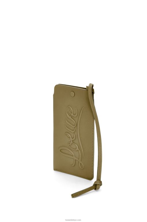 Loewe klasik dana derisinden halka kese 02600595 kadınlar zeytin
