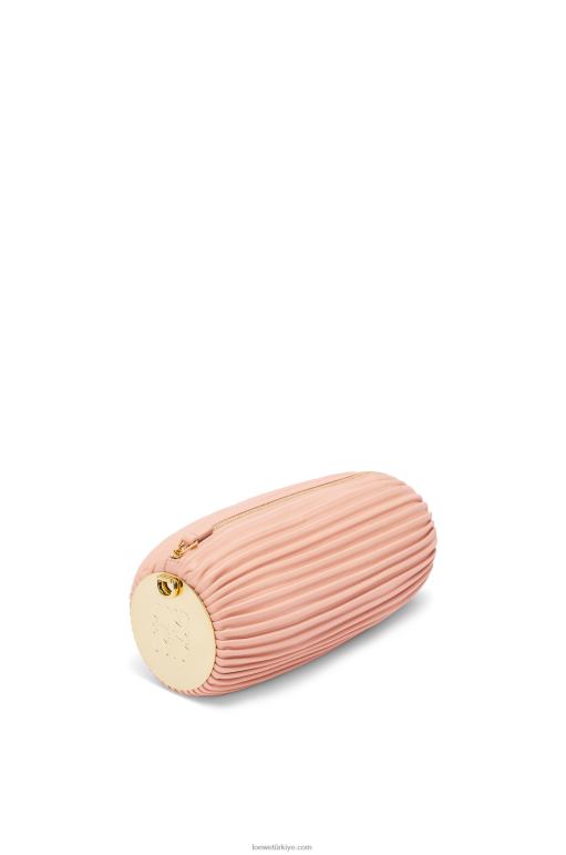 Loewe napa dana derisi ve pirinçten bileklik kesesi 02600618 kadınlar açık pembe