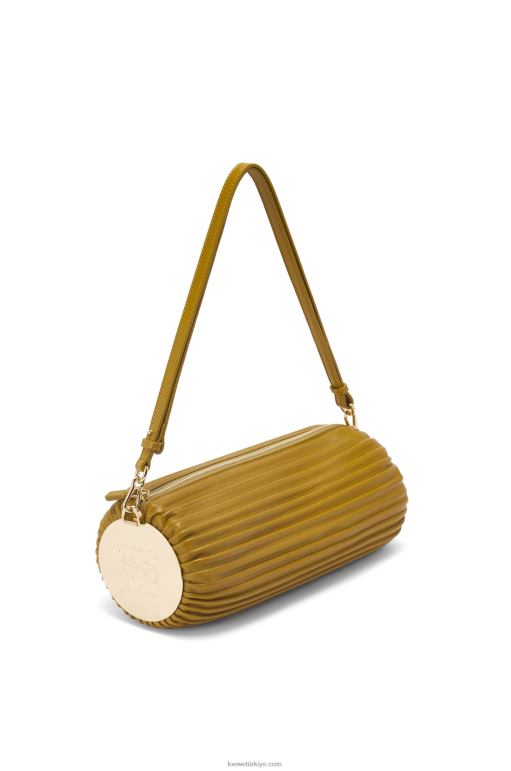 Loewe napa dana derisi ve pirinçten bileklik kesesi 02600624 kadınlar okra