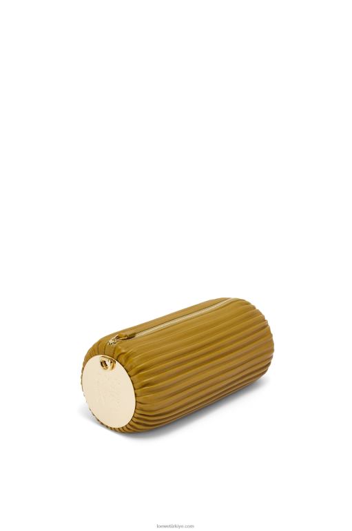 Loewe napa dana derisi ve pirinçten bileklik kesesi 02600624 kadınlar okra