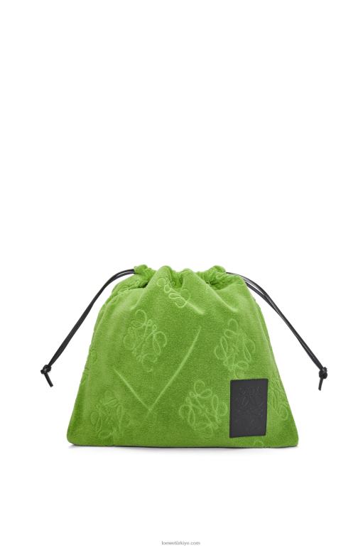 Loewe pamuklu havludan ipli kese 02600582 kadınlar yeşil