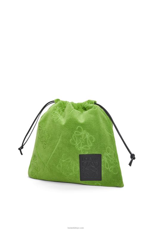 Loewe pamuklu havludan ipli kese 02600582 kadınlar yeşil