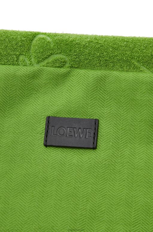 Loewe pamuklu havludan ipli kese 02600582 kadınlar yeşil