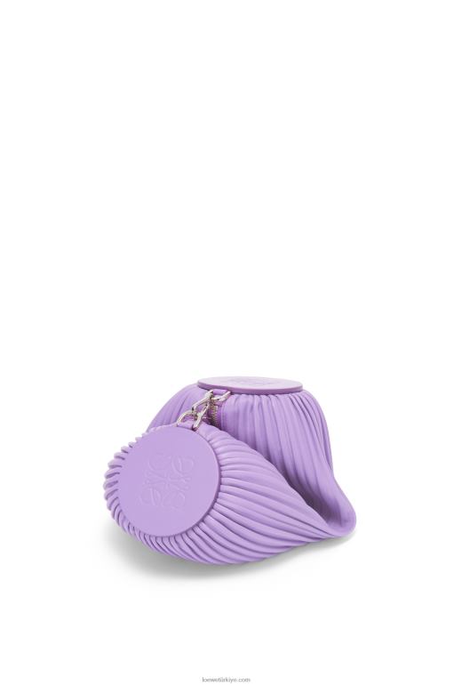 Loewe pileli napa bilezik kese 02600376 kadınlar açık leylak rengi