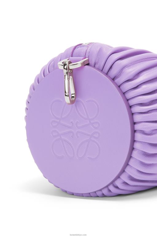 Loewe pileli napa bilezik kese 02600376 kadınlar açık leylak rengi