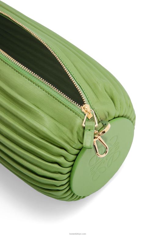 Loewe pileli napa bilezik kese 02600399 kadınlar ilkbahar yesili