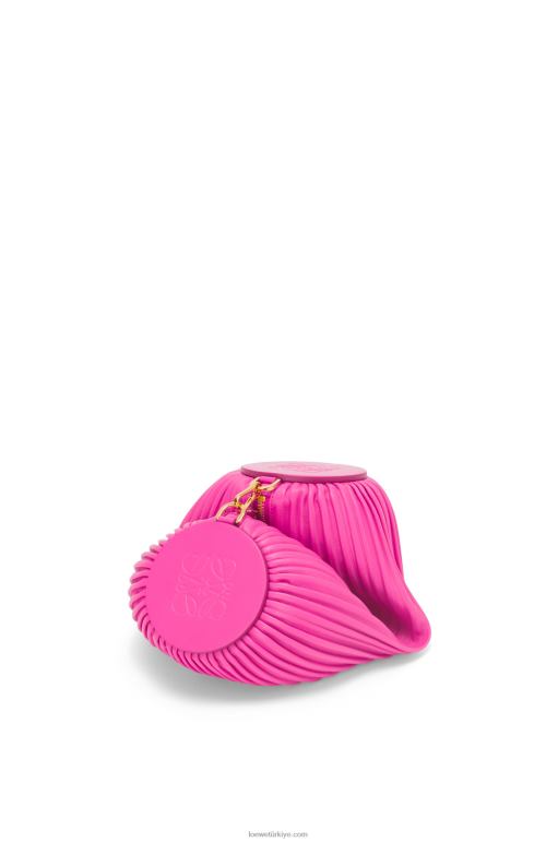 Loewe pileli napa bilezik kese 02600400 kadınlar fuşya