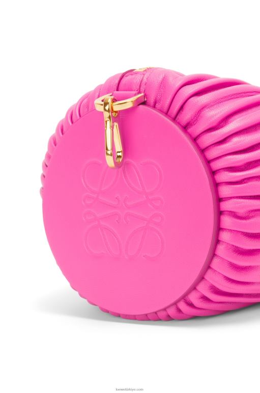 Loewe pileli napa bilezik kese 02600400 kadınlar fuşya