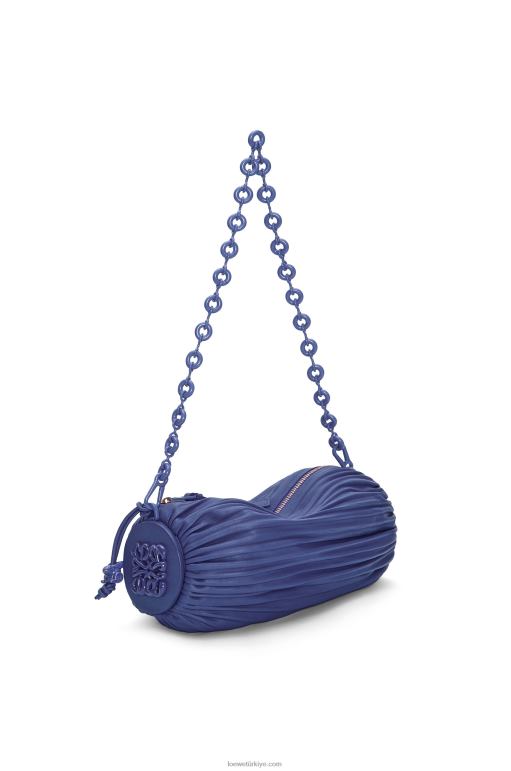 Loewe pileli napa bilezik kese 02600601 kadınlar derin mor sır