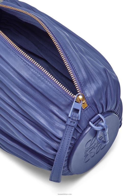 Loewe pileli napa bilezik kese 02600601 kadınlar derin mor sır