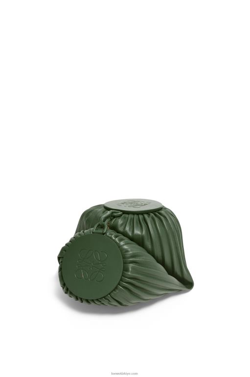 Loewe pileli napa bilezik kese 02600609 kadınlar eski haki