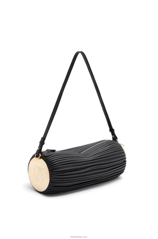 Loewe pileli napa bilezik kese 02600626 kadınlar siyah