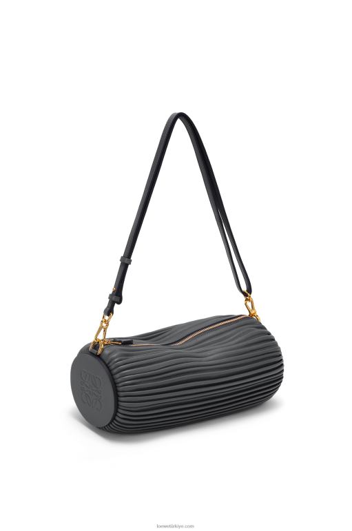 Loewe pileli napa bilezik kese 02600632 kadınlar siyah