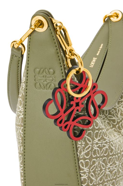 Loewe anagram jakarlı ve klasik dana derisinden luna çantası 02600510 kadınlar yeşil/avokado yeşili